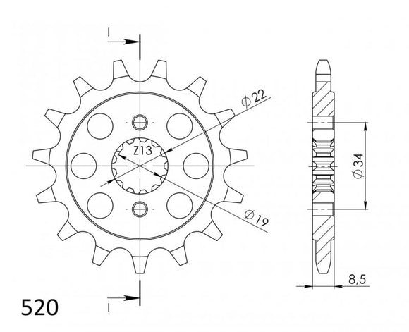 Supersprox Steel Front Sprocket CST-1403:15