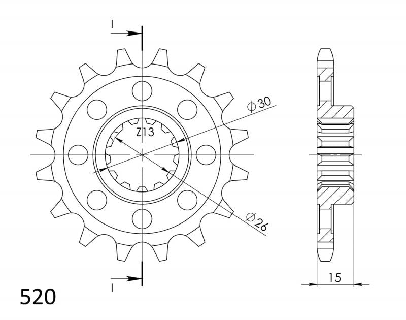 Supersprox Steel Front Sprocket CST1404.17 - 520 Conversion - 0