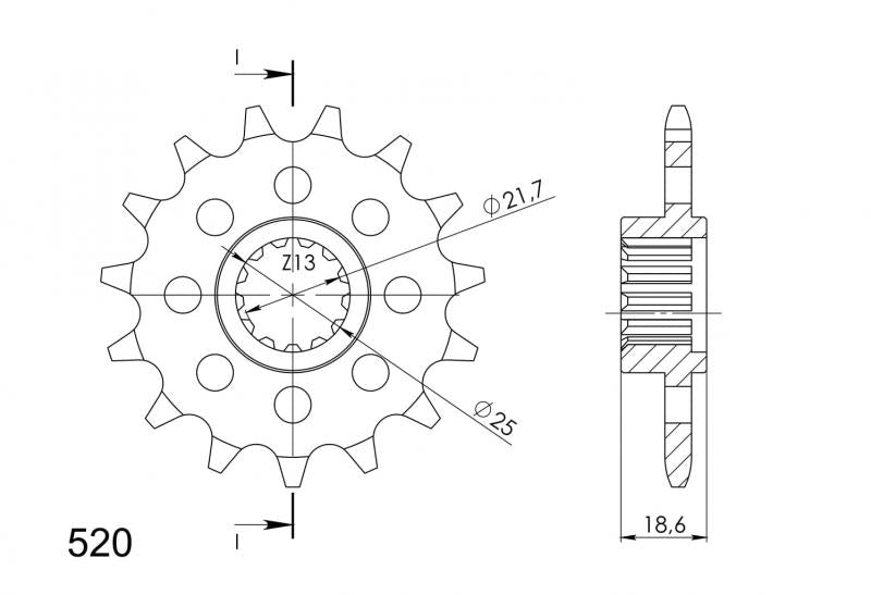 Supersprox Steel Front Sprocket CST-1538:15 - 0