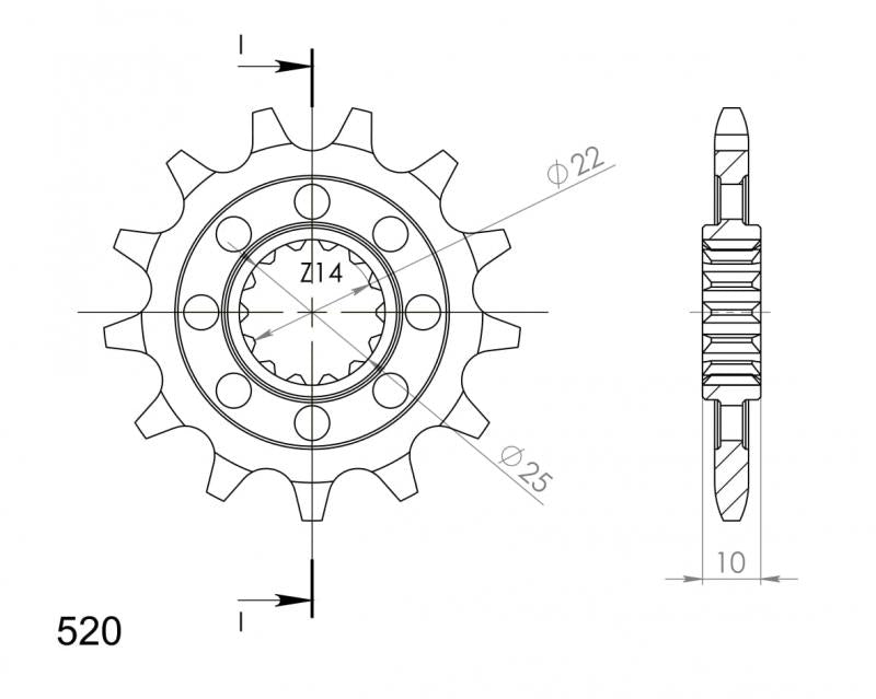 Supersprox Steel Front Sprocket CST-250:13 - 0