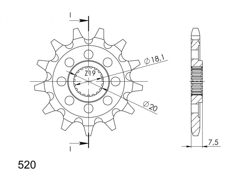 Supersprox Steel Front Sprocket CST-326:13