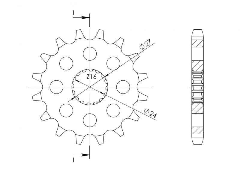 Supersprox Steel Front Sprocket CST-423:17 - Standard - 0