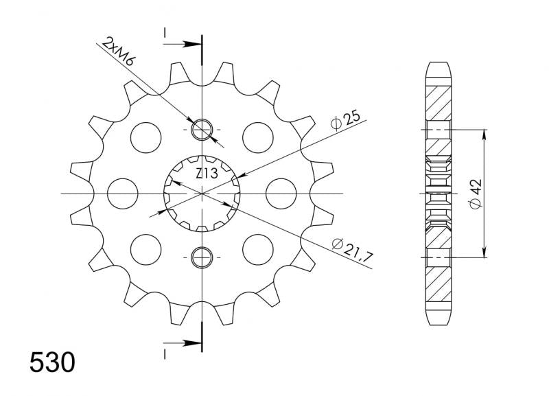 Supersprox Steel Front Sprocket CST-513:17