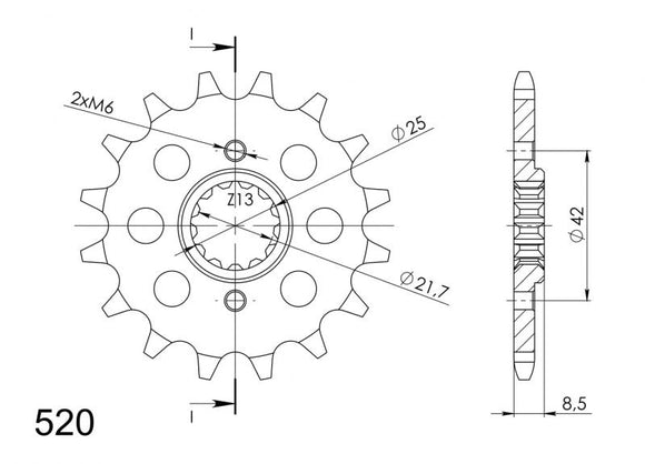 Supersprox Steel Front Sprocket CST-516:16