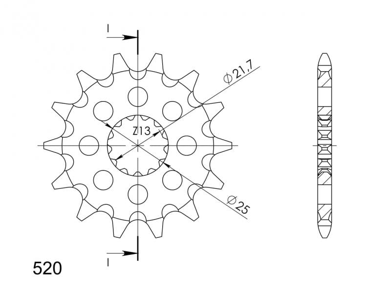 Supersprox Steel Front Sprocket CST-565:14 - 0