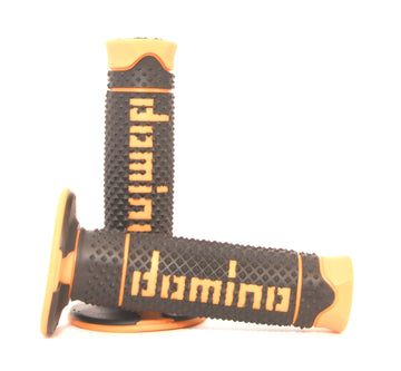 Domino A260 Dual Compound Off-Road Grips - Black and Orange