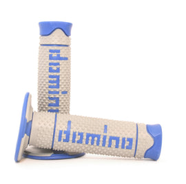 Domino A260 Dual Compound Off-Road Grips - Grey and Blue