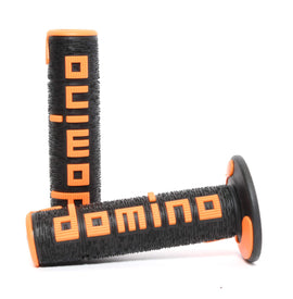 Domino A360 Dual Compound Off-Road Grips - Black and Orange