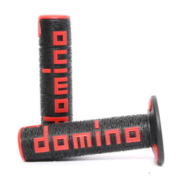 Domino A360 Dual Compound Off-Road Grips - Black and Red