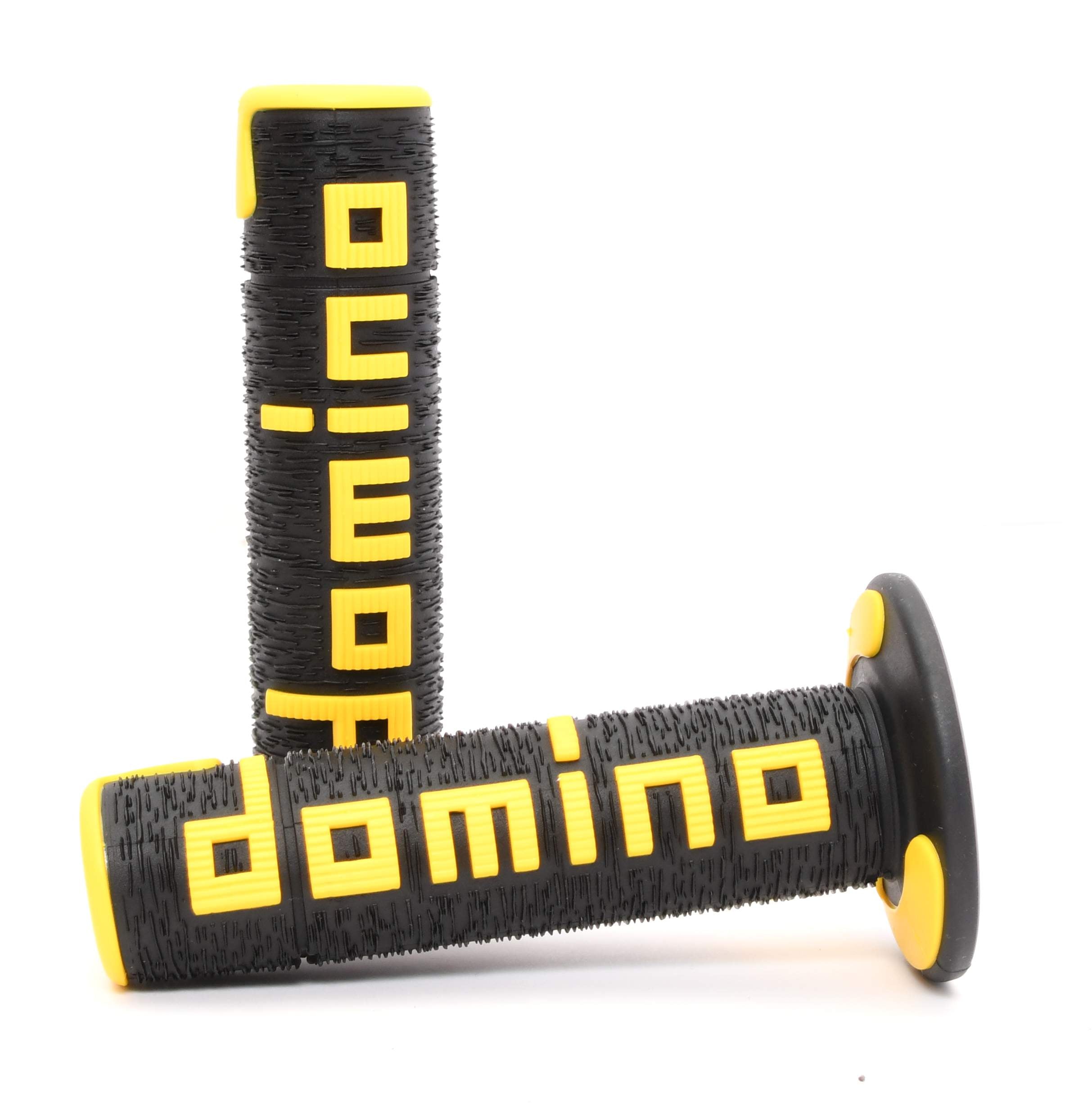Buy black-yellow Domino A360 Dual Compound Off-Road Grips - Choice of Colour