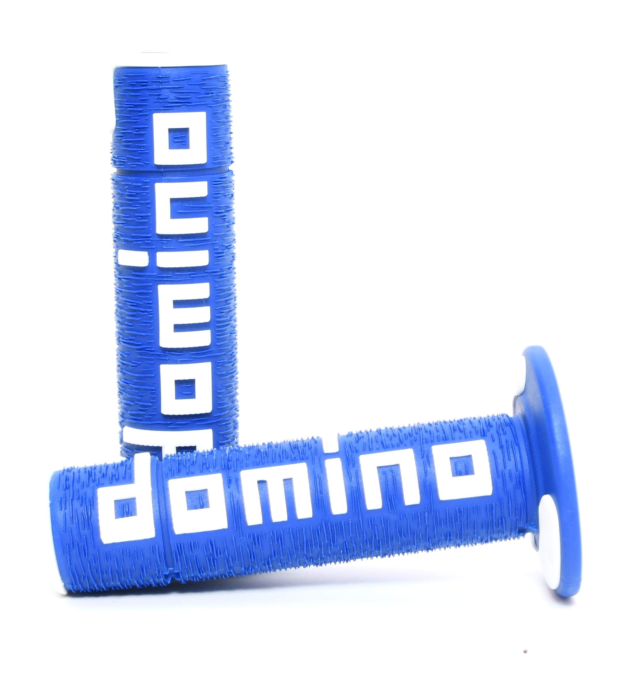 Buy blue-white Domino A360 Dual Compound Off-Road Grips - Choice of Colour
