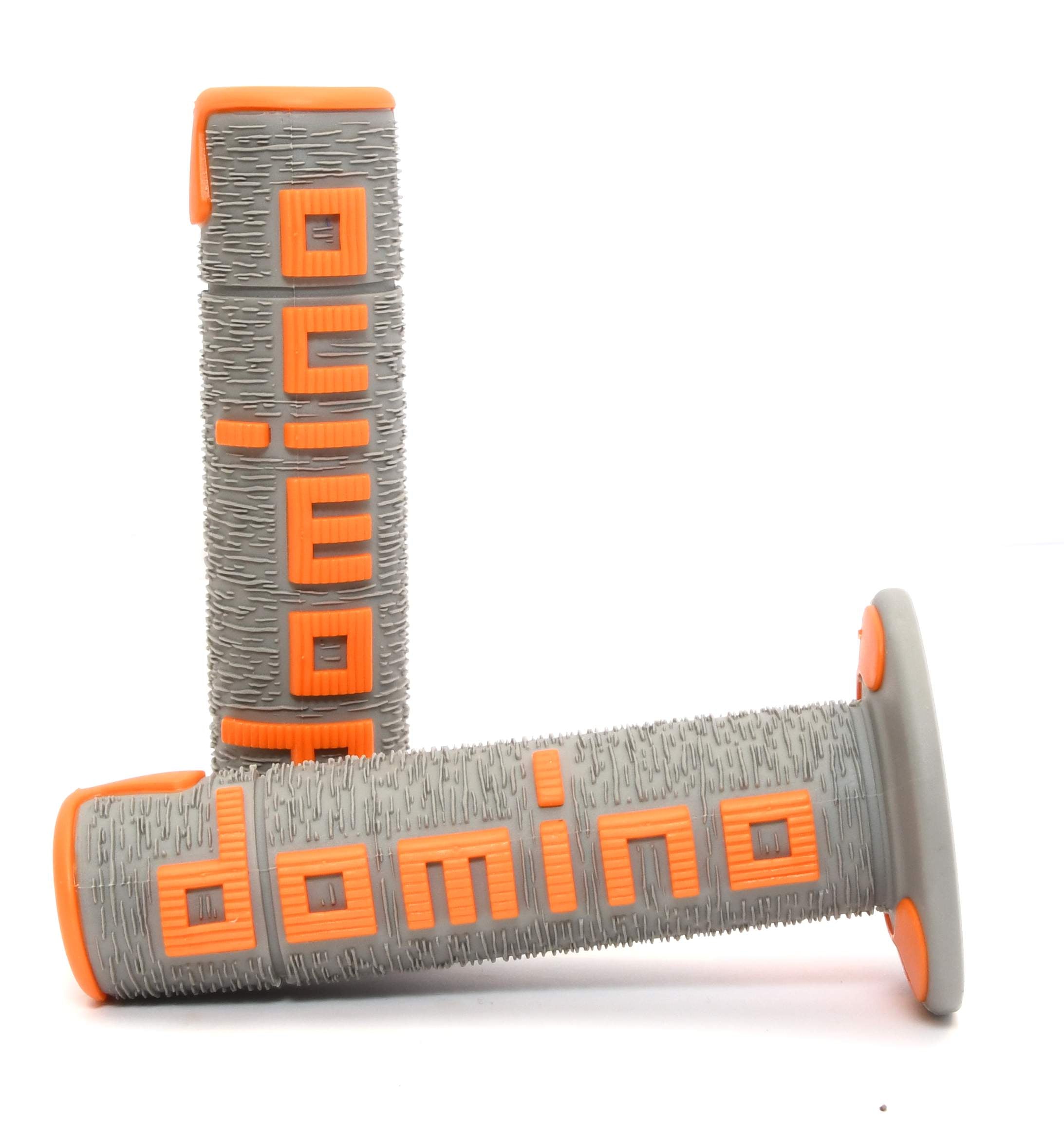 Buy grey-orange Domino A360 Dual Compound Off-Road Grips - Choice of Colour