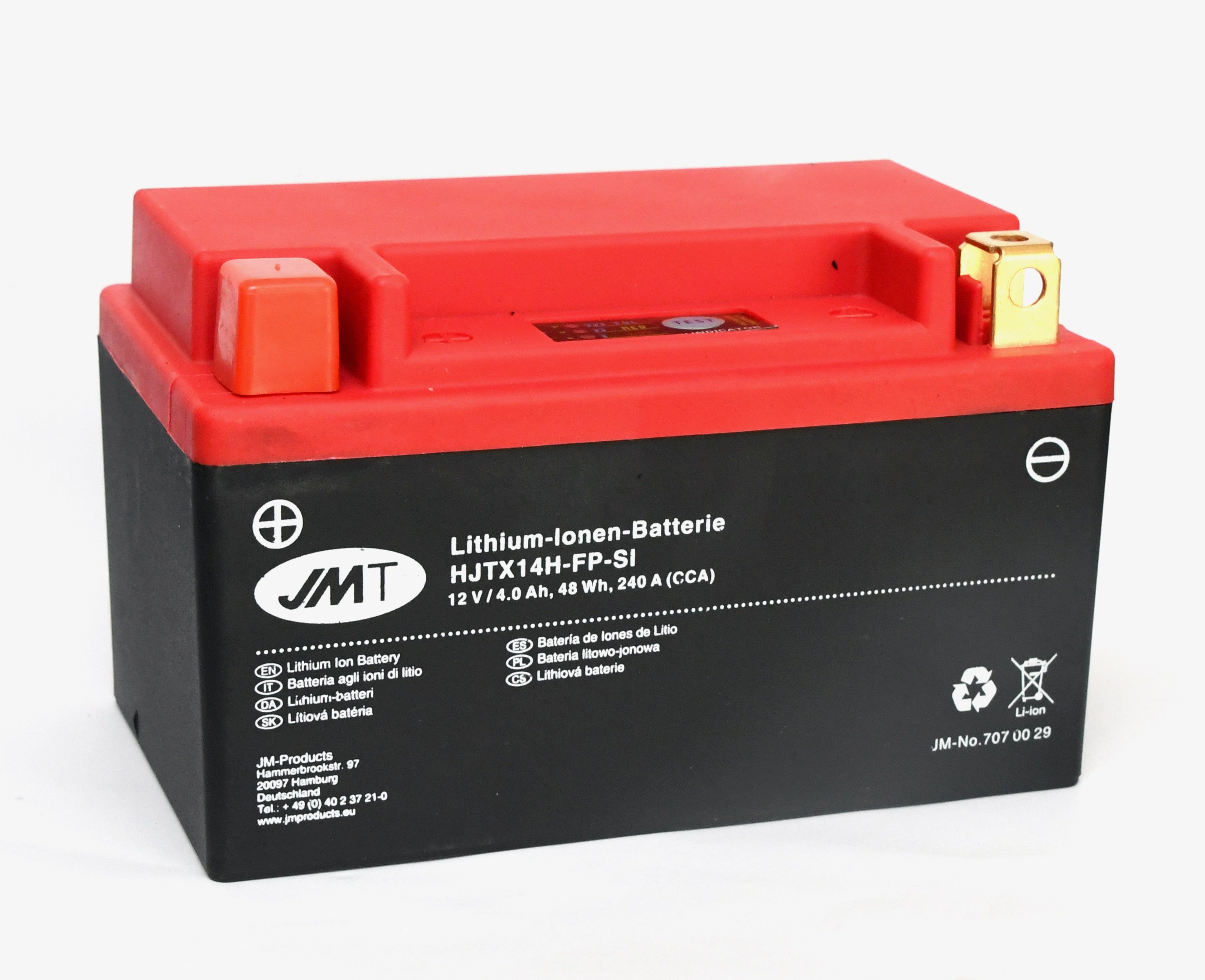 JMT Lithium Ion Battery HJTX14H-FP-SI (YTX12)