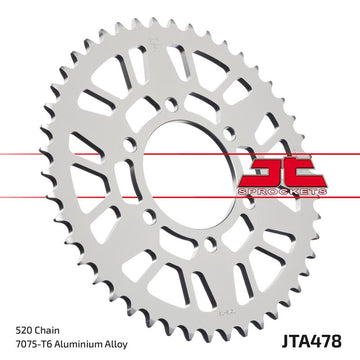 Buy silver JT Racelite 41T Aluminium Racing Sprocket JTA478.41 - 520 Conversion