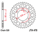 JT Racelite 40T Aluminium Racing Sprocket JTA478.40 - 520 Conversion-4
