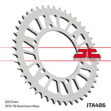 Buy silver JT Racelite Aluminium Racing Sprocket JTA75.46 - 520 Conversion - Standard Gearing