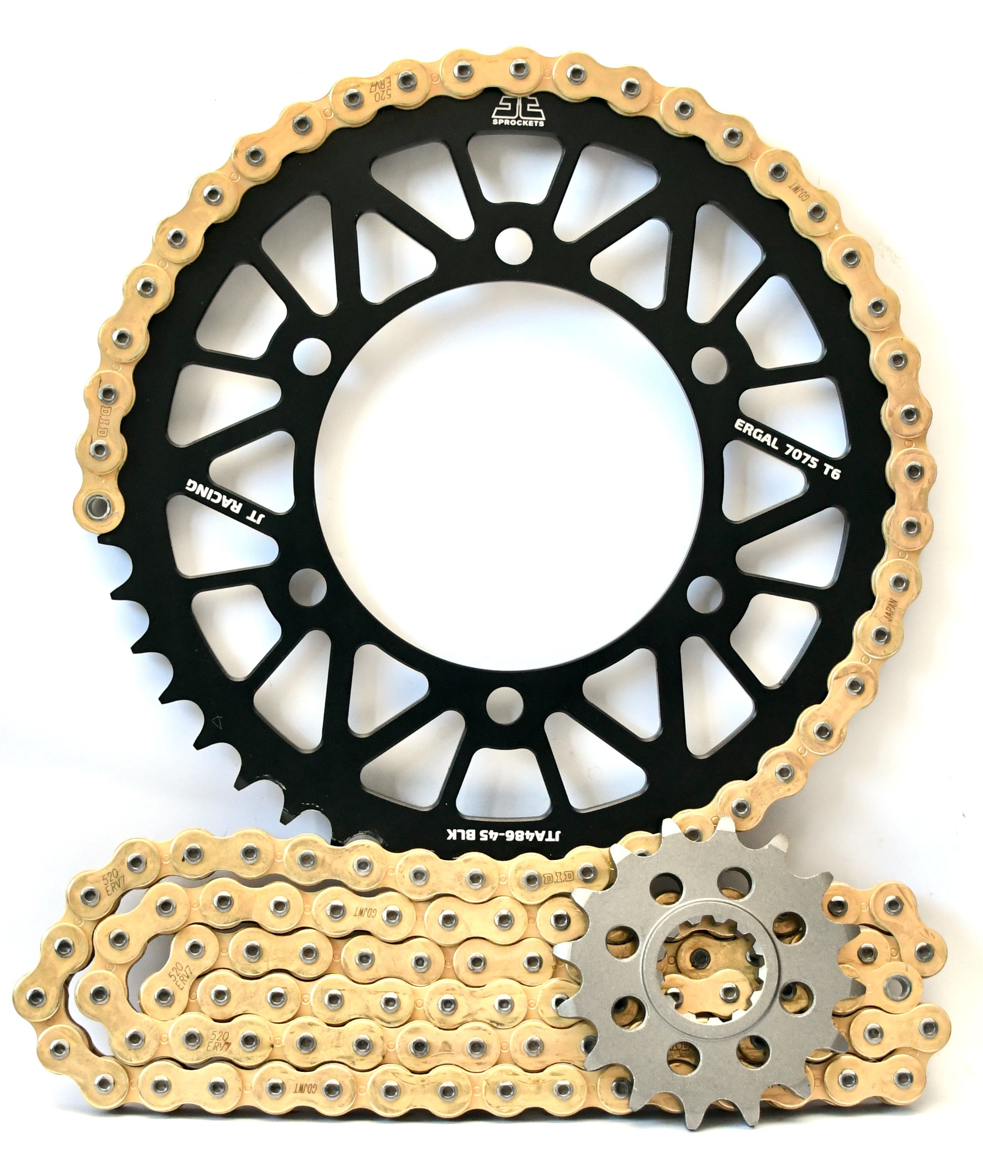 JT Racelite and DID Chain & Sprocket Kit for Kawasaki ZX7RR 1996> - 520 Conversion - Standard Gearing
