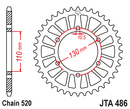 JT Racelite Aluminium Racing Sprocket JTA486.46-4