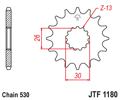 JT Steel Front Sprocket JTF1180.18