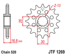 JT Steel Front Sprocket JTF 1269.16 - 520 Conversion-2