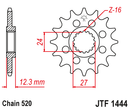JT Front Steel Sprocket JTF1444.15-2