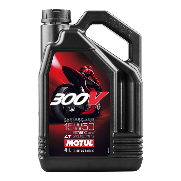Motul 300V 4T Factory Line Ester Fully Synthetic Oil 15w50 4L