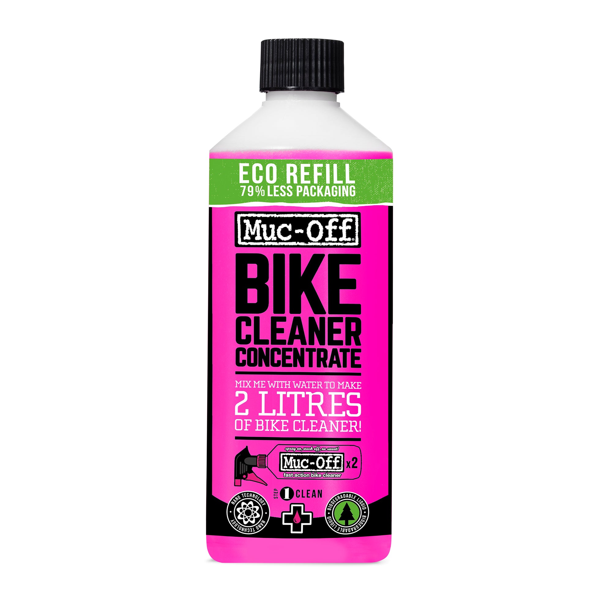 Muc-Off Concentrated Nano Tech Motorcycle Cleaner 500ml (Makes 2L)