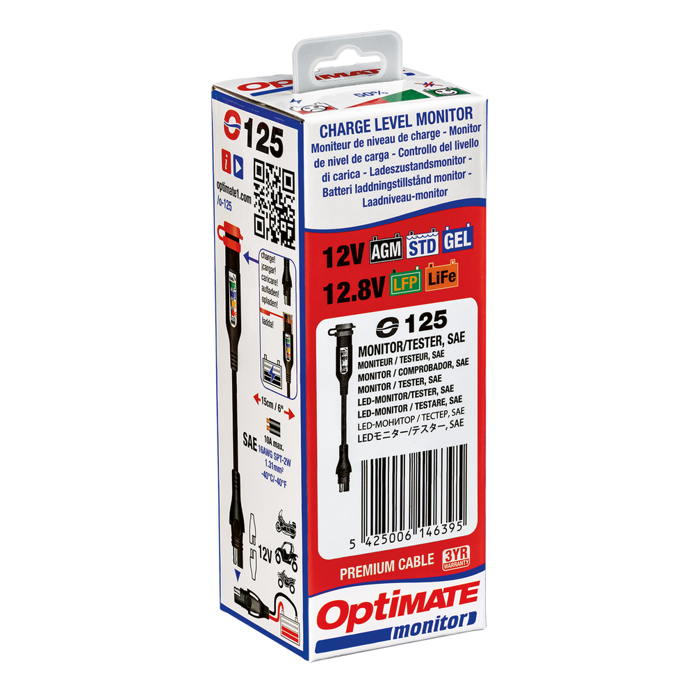 Optimate Charge Level Monitor - Suitable for Standard and Lithium Batteries
