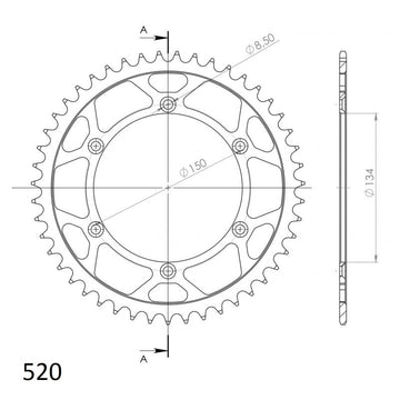 Buy gold Supersprox Aluminium Rear Sprocket RAL-460: Choose Your Gearing