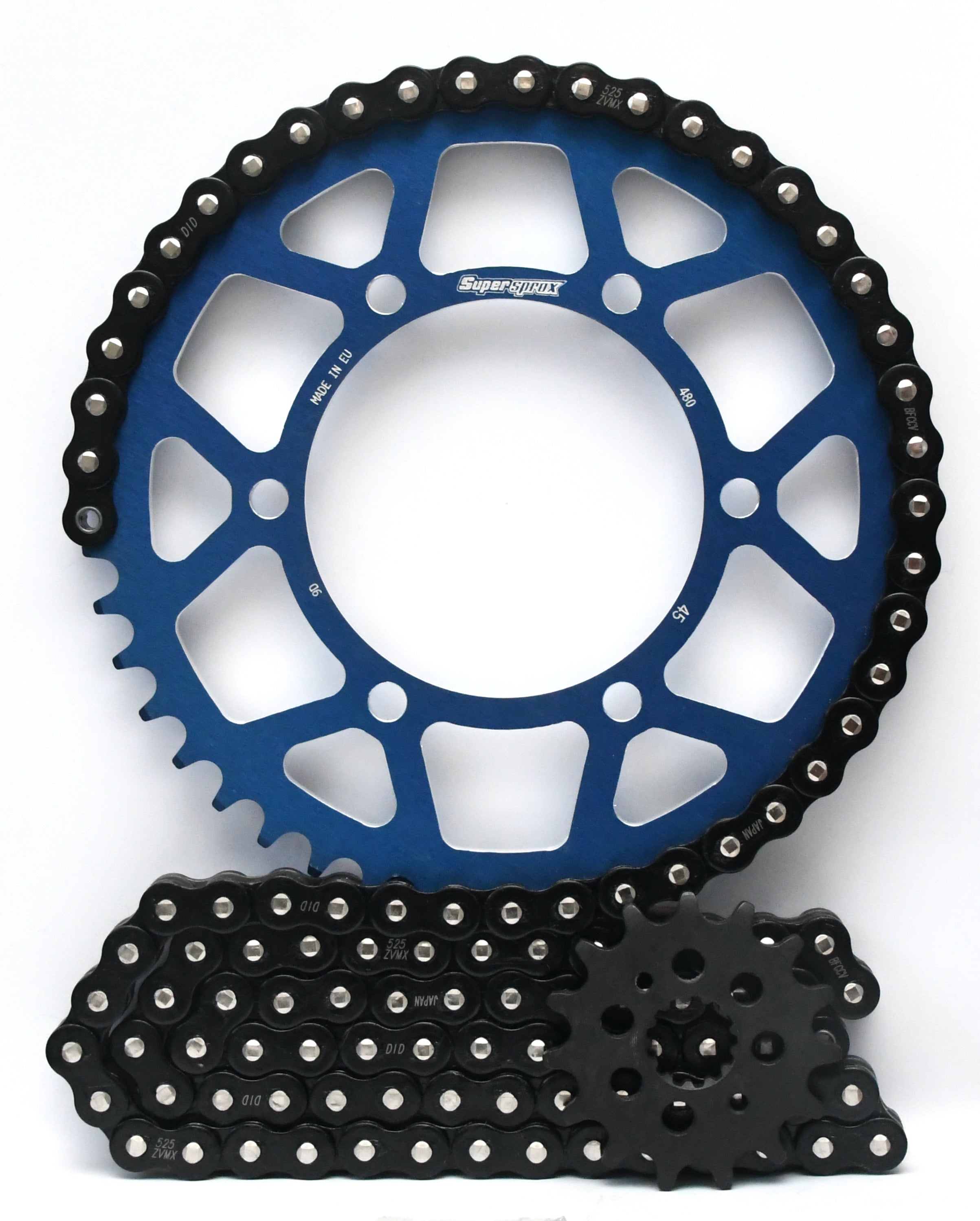 Supersprox and DID 520 Conversion Chain & Aluminium Sprocket Kit for Yamaha R1 2009-2014 - Standard Gearing