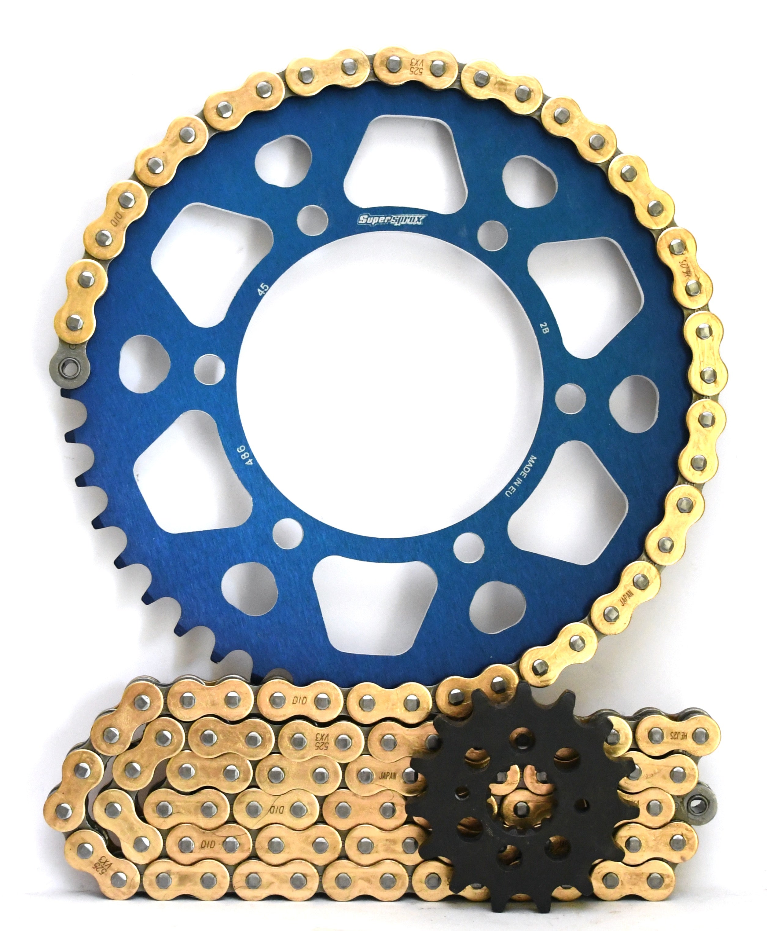 Supersprox and DID Chain & Aluminium Sprocket Kit for Yamaha R1 1998-2003 - 520 Conversion - Standard Gearing