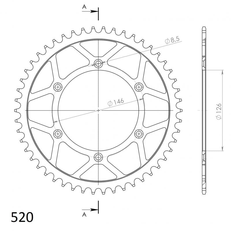 Supersprox Aluminium Rear Sprocket RAL-808: Choose Your Gearing