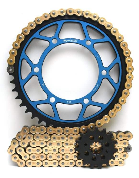Supersprox Steel Edge - Chain & Steel Sprocket Kit for Yamaha MT-09 Tracer (Inc GT) 18-20 - Standard Gearing