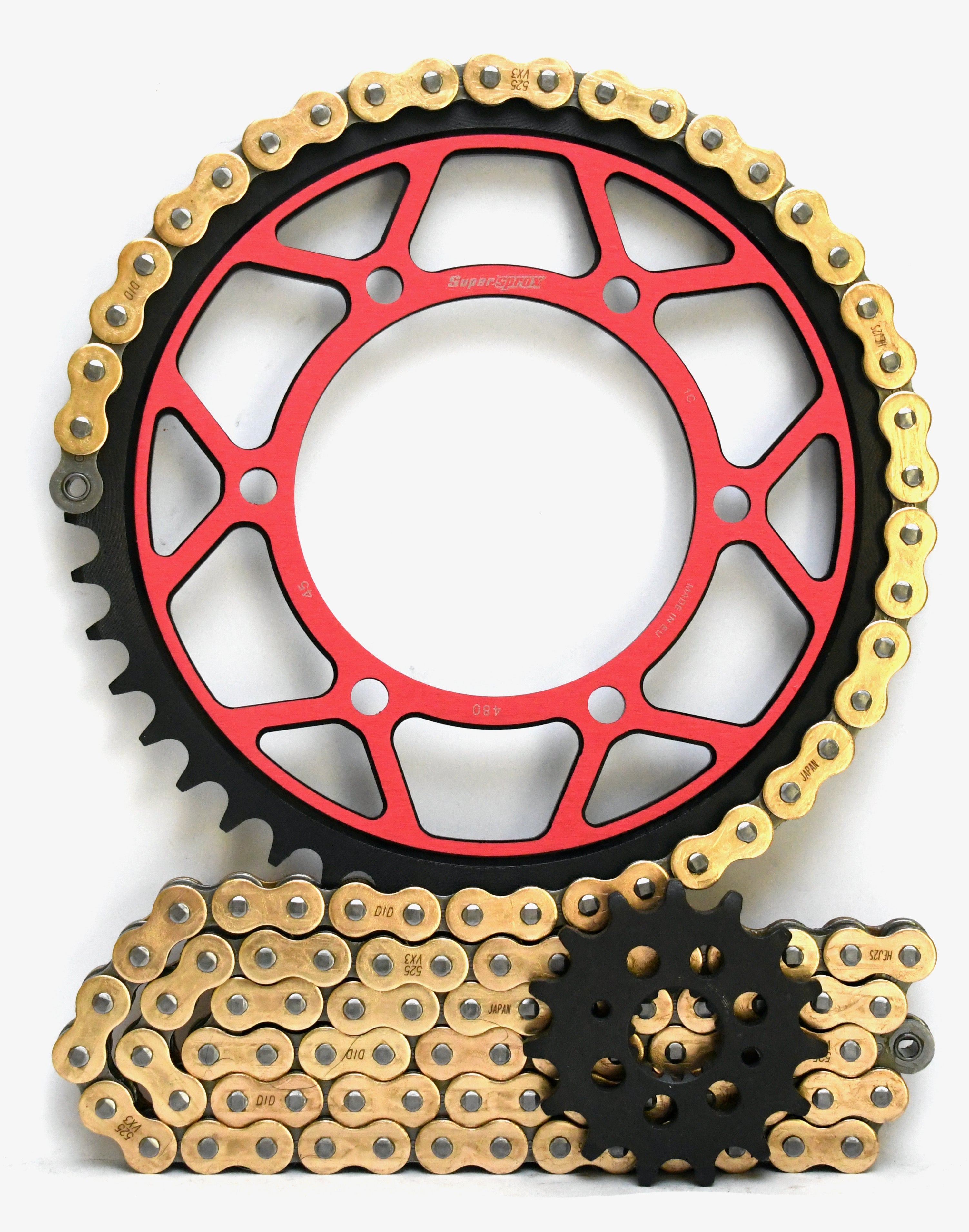 Supersprox and DID Chain and Steel Edge Sprocket Kit - Yamaha MT-10 (Inc SP) Standard Gearing