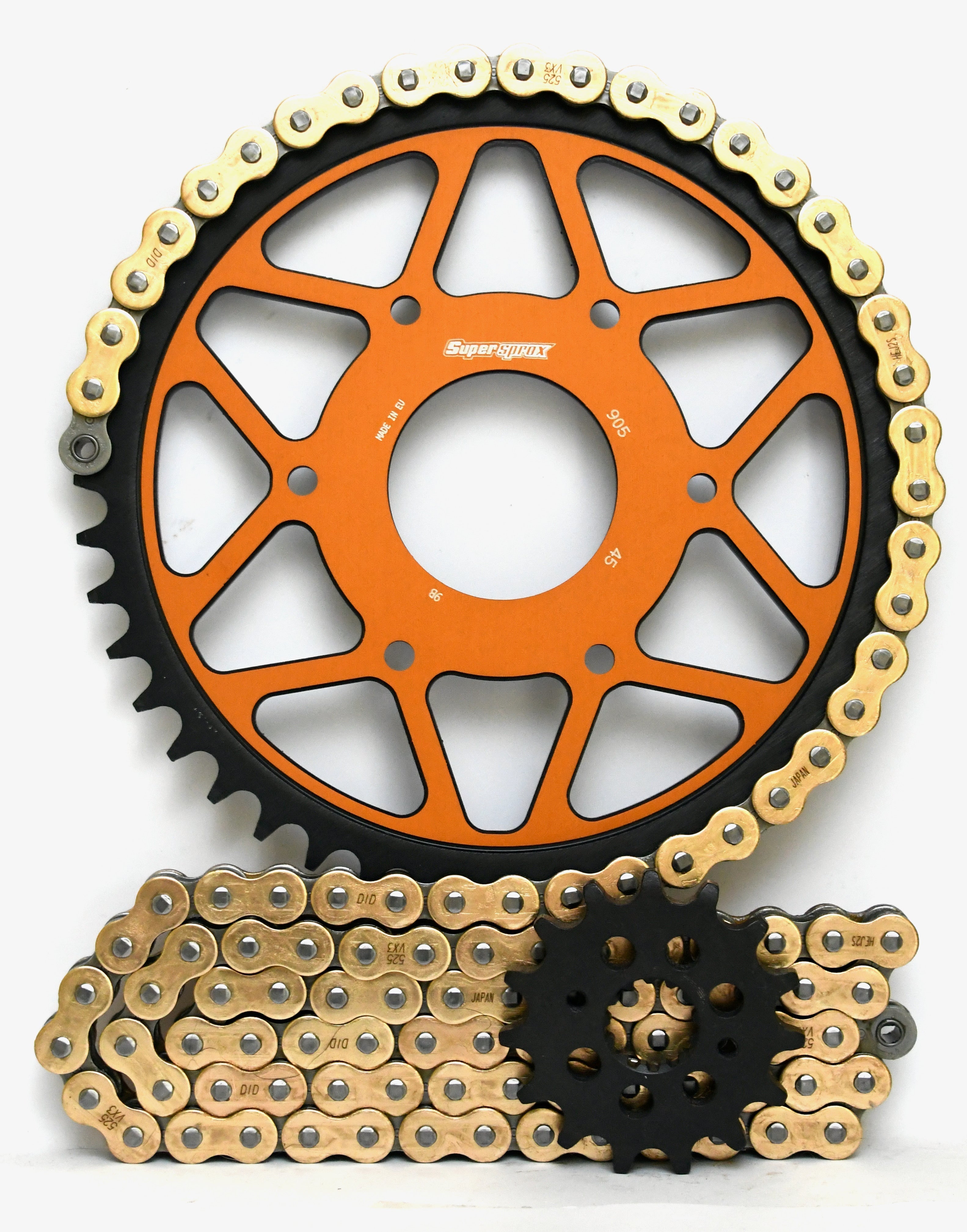 Supersprox Steel Edge Chain &  Sprocket Kit for KTM 125 RC Duke - Standard Gearing