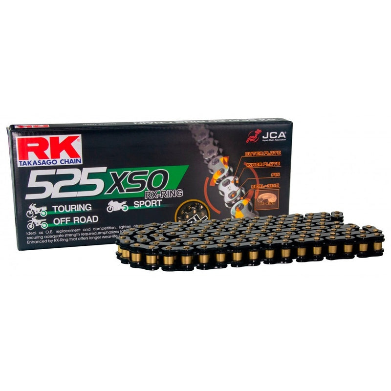 RK 525 XSO RX Ring Chain 120 Links - Black Line