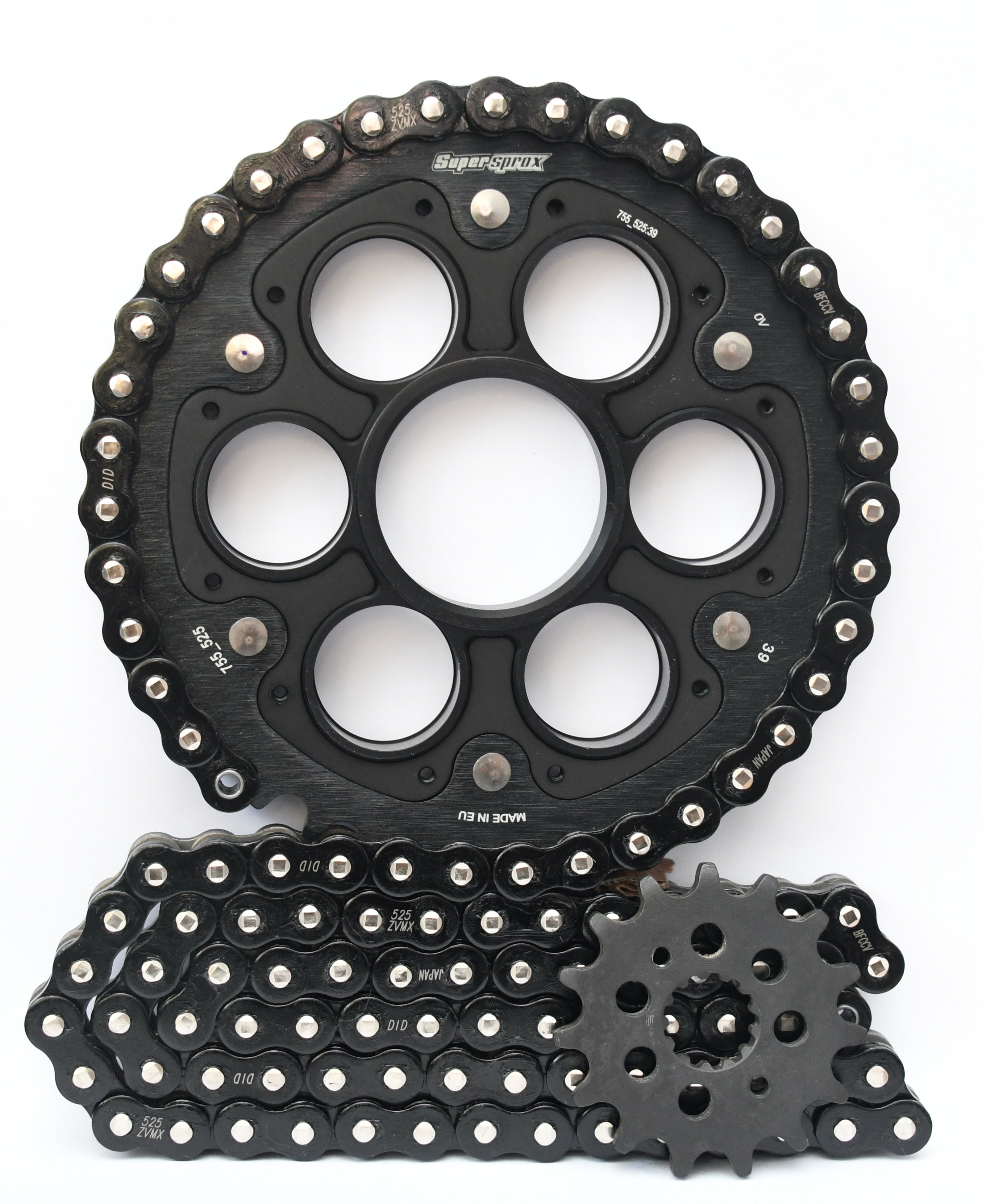 Supersprox Chain & Sprocket Kit for Ducati Multistrada V4 and V4S 2021> (Single Sided Swing Arm) - Standard Gearing