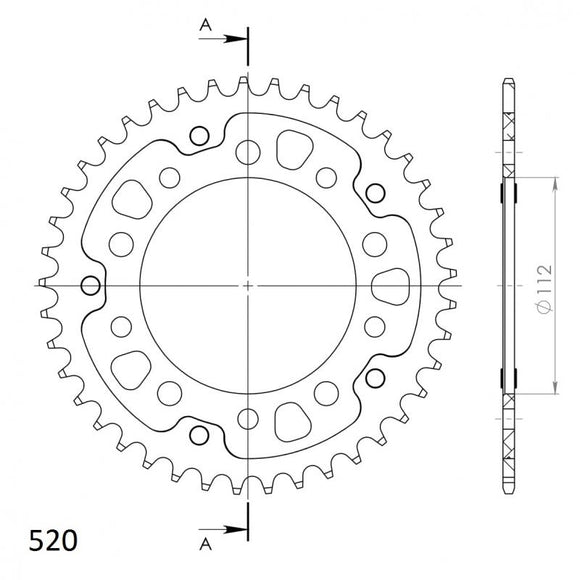 Supersprox Stealth Rear Sprocket RST-1303.41 - 520 Conversion
