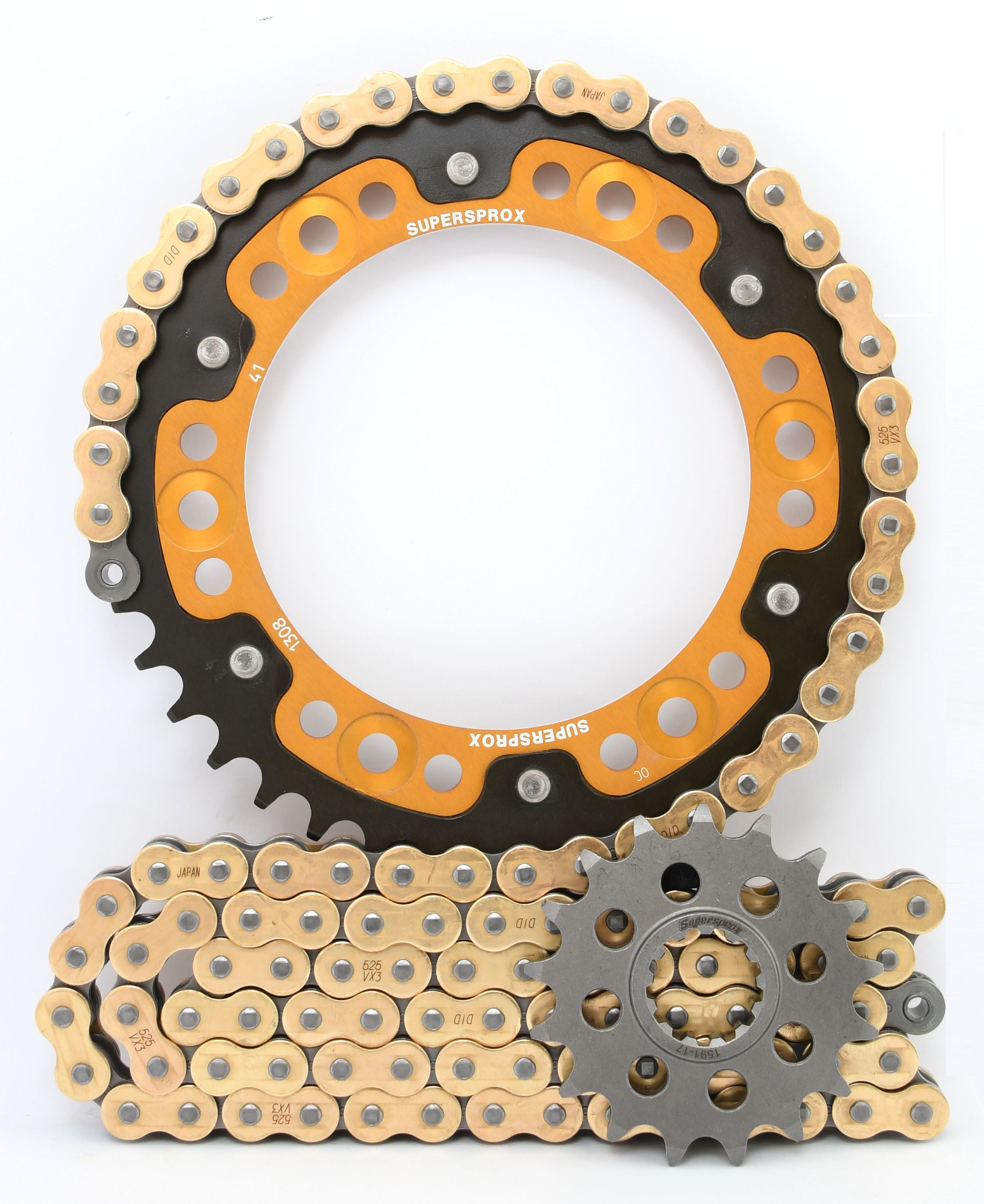 Supersprox Chain & Sprocket Kit for Honda CBR600RR 2007-2016 - 520 Conversion - Standard Gearing