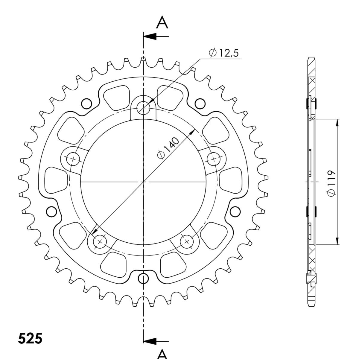 Supersprox Stealth Rear Sprocket RST-1790:45