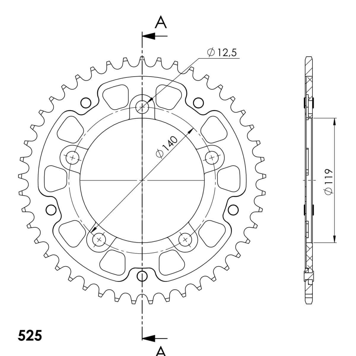 Supersprox Stealth Rear Sprocket RST-1790:44