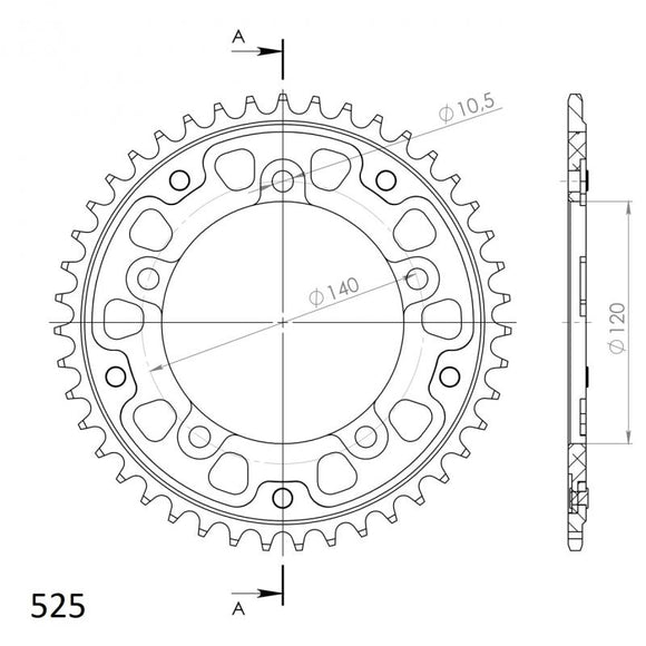 Supersprox Stealth Rear Sprocket RST-1792:43