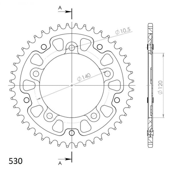Supersprox Stealth Rear Sprocket RST-1800:43