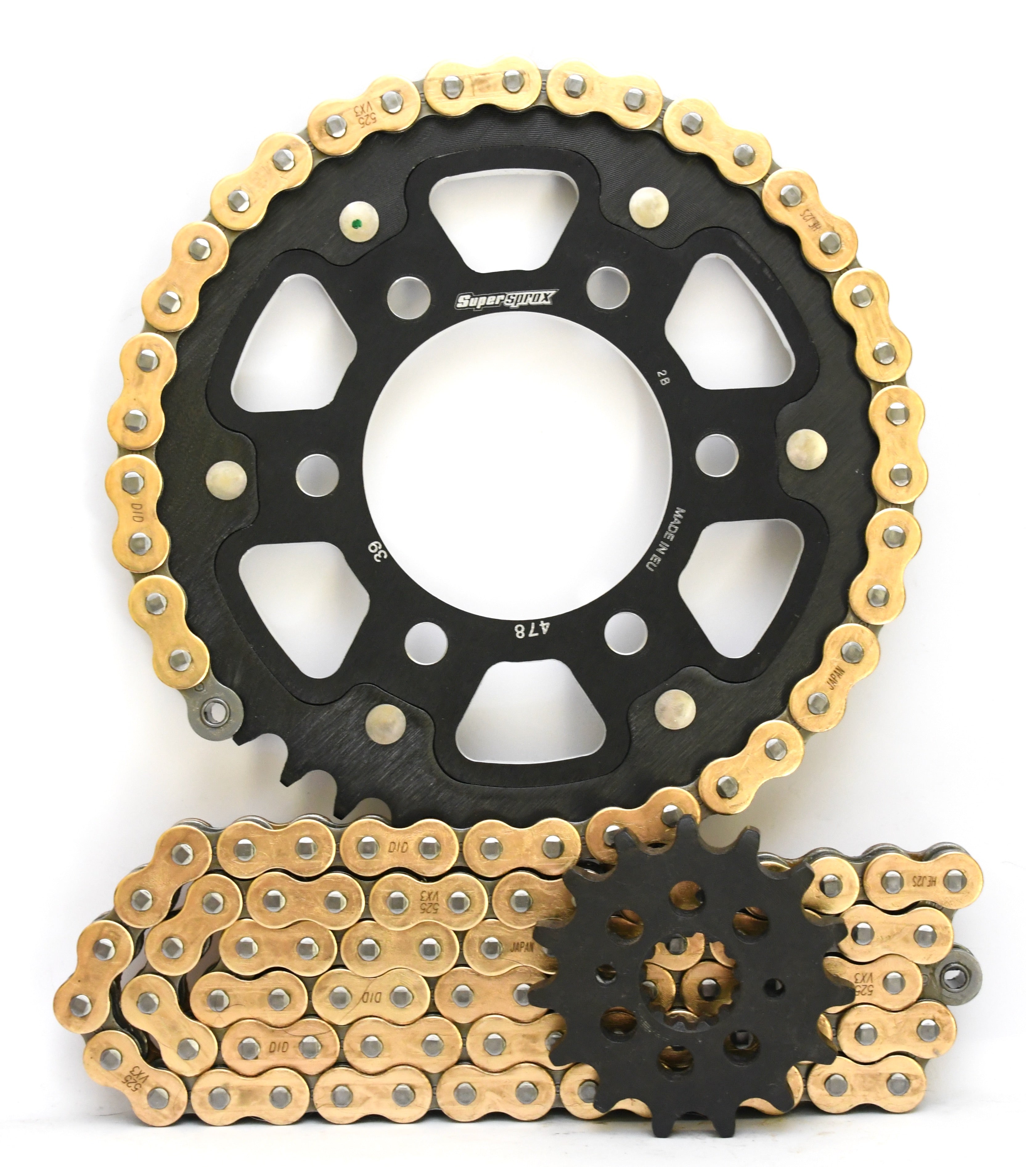 Supersprox Stealth and DID 520 Conversion Chain & Sprocket Kit for Kawasaki ZX-10R 2004-2005 - Standard Gearing - 0