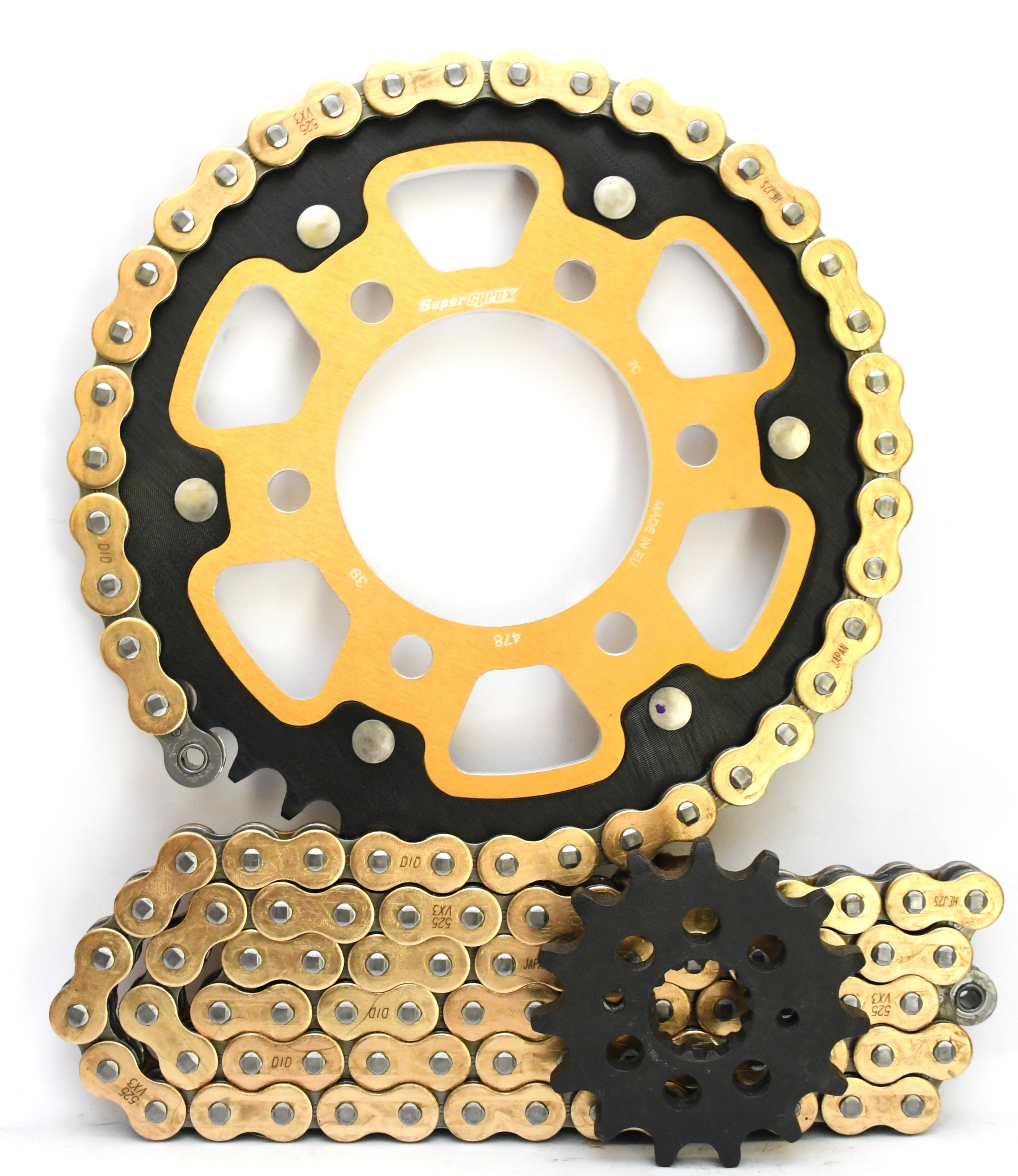 Supersprox Stealth and DID 520 Conversion Chain & Sprocket Kit for Kawasaki ZX-10R 2004-2005 - Standard Gearing