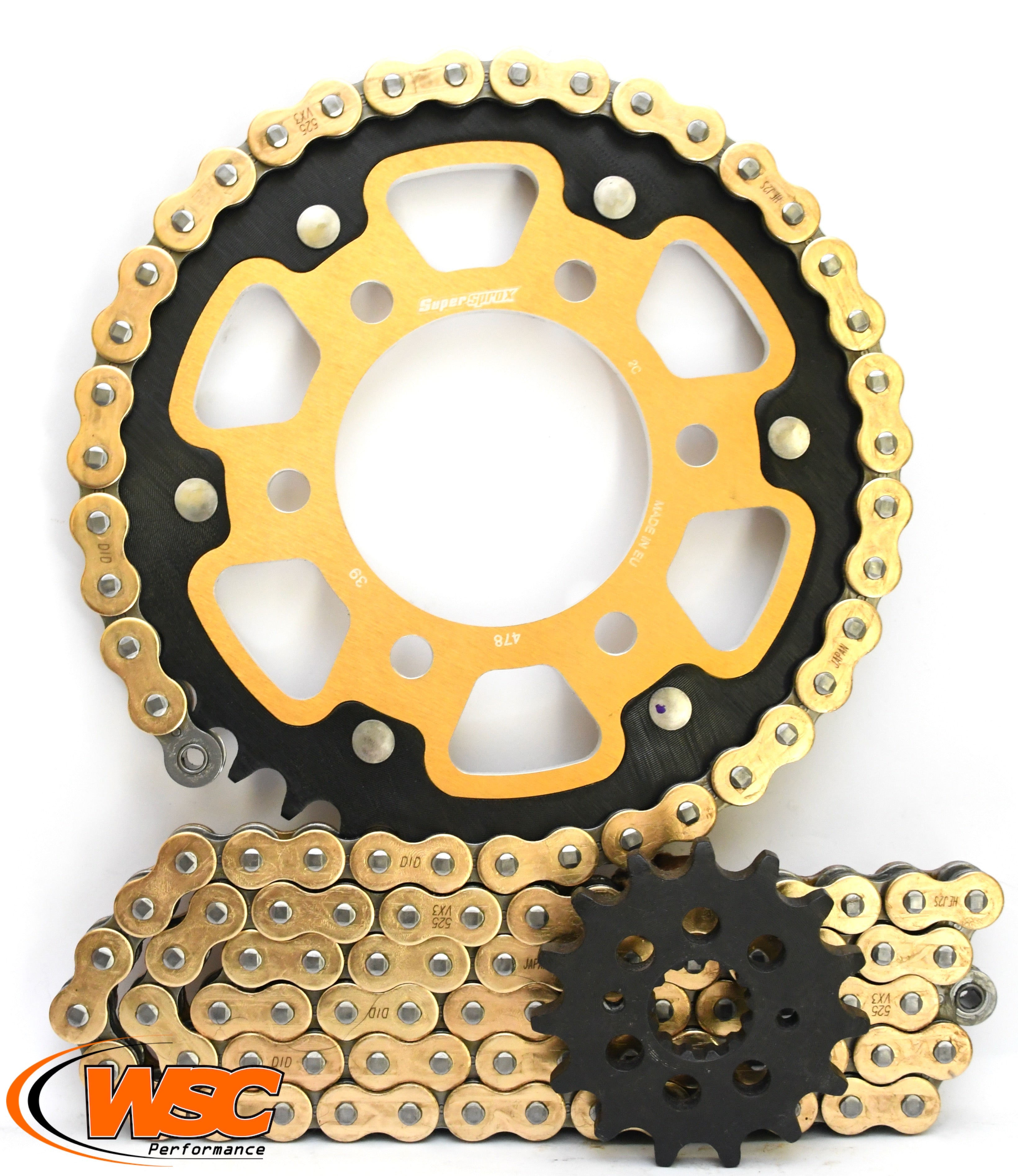 Supersprox Chain & Stealth Sprocket Kit for Kawasaki Z650 2017> - Standard Gearing