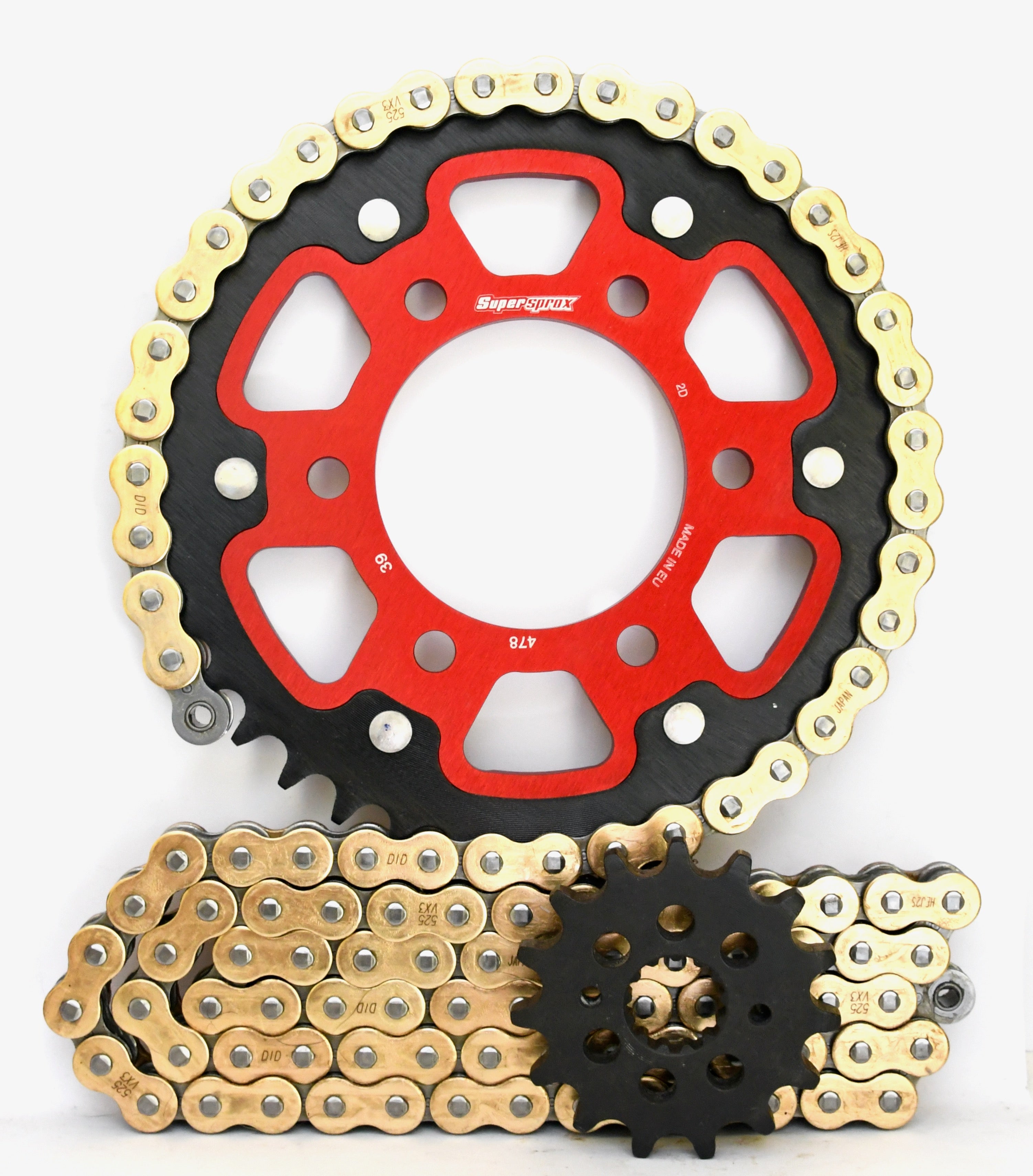 Supersprox Stealth and DID 520 Conversion Chain & Sprocket Kit for Kawasaki ZX-10R 2004-2005 - Standard Gearing