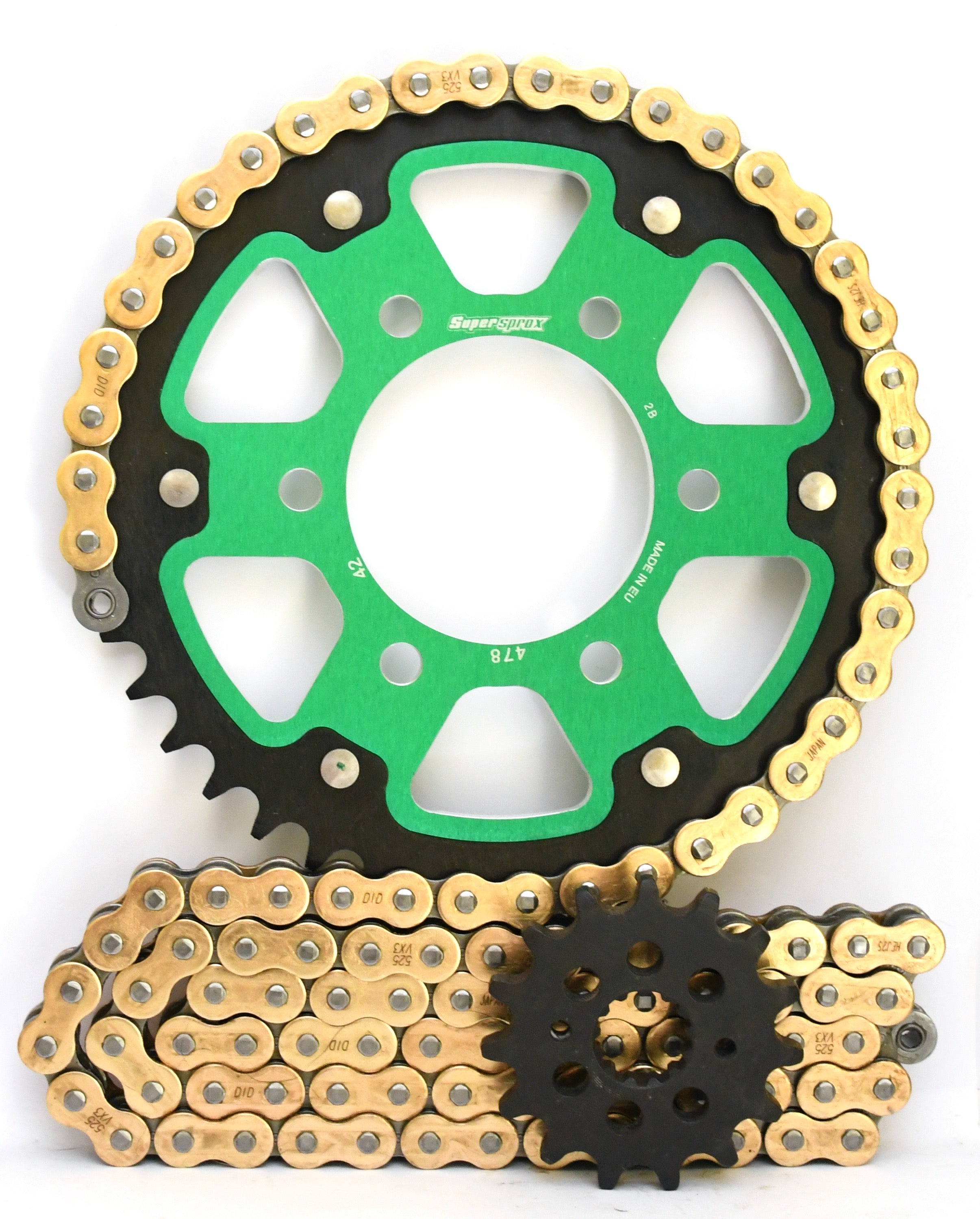 Supersprox Stealth and DID 520 Conversion Chain & Sprocket Kit for Kawasaki ZX-10R 2011-2015 - Standard Gearing
