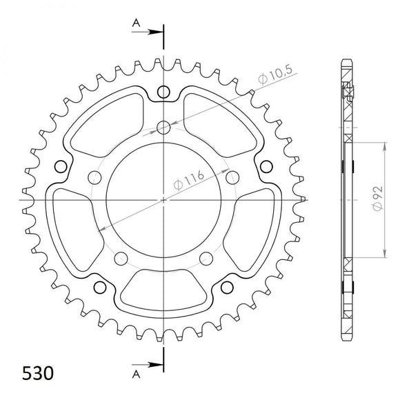 Supersprox Stealth Rear Sprocket RST-489:42