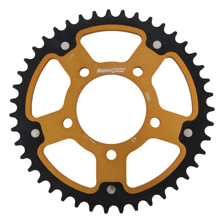 Supersprox Stealth 520 Pitch Rear Sprocket RST-7091:43 - (520, 76mm Centre, 100mm PCD)